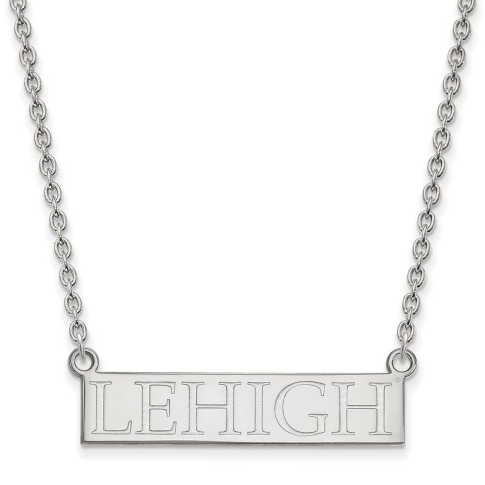 Sterling Silver Lehigh U Large 'LEHIGH' Pendant Necklace